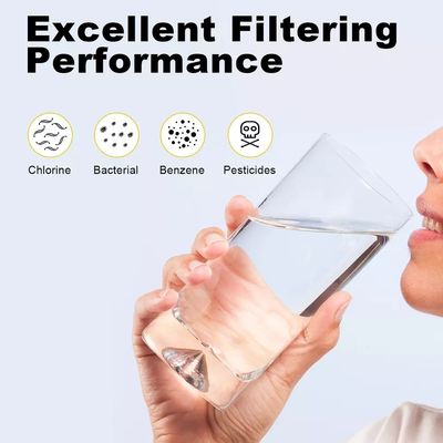 White NSF42/NSF53 Certified Refrigerator Water Filter for Lead and Sulfur Elimination
