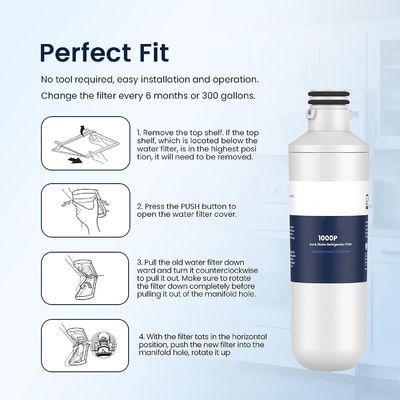 Odor-Reducing LT1000PC Replacement Refrigerator Water Filter Compatible with ADQ747935 ADQ74793504 LT120F ADQ73334008 Fresh Air Filter