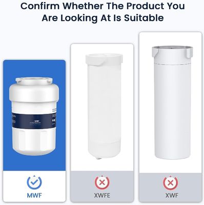 0W Power MWF Refrigerator Water Filters NSF 42 Replacement for GWF HDX FMG-1 WFC1201 RWF1060 197D6321P006 3 Pack