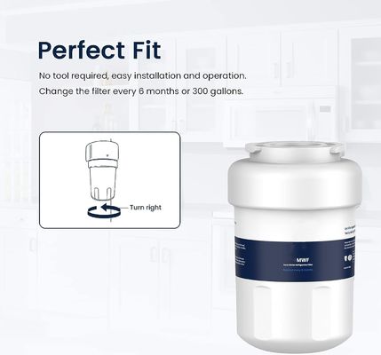 0W Power MWF Refrigerator Water Filters NSF 42 Replacement for GWF HDX FMG-1 WFC1201 RWF1060 197D6321P006 3 Pack