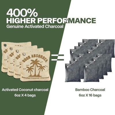 Effective 4*170g Pack Bamboo Charcoal Air Purifying Bag for Home Office Car Hotel