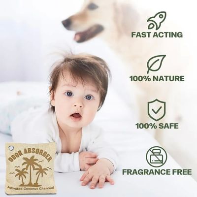 Effective 4*170g Pack Bamboo Charcoal Air Purifying Bag for Home Office Car Hotel