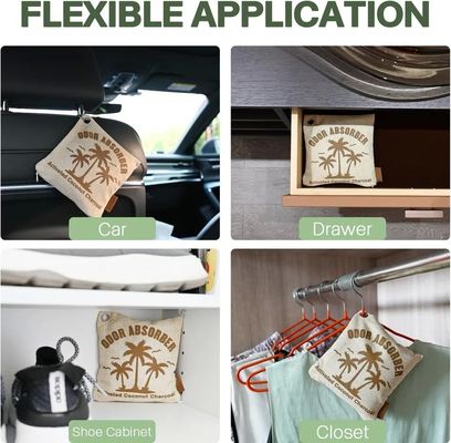 Effective 4*170g Pack Bamboo Charcoal Air Purifying Bag for Home Office Car Hotel