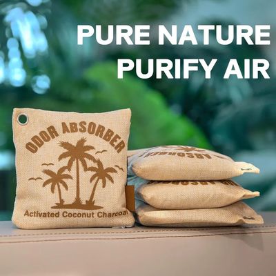Effective 4*170g Pack Bamboo Charcoal Air Purifying Bag for Home Office Car Hotel
