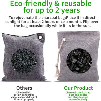 Activated Bamboo Charcoal Air Purifier Bag Triangle Scent Freshener for Online Shops