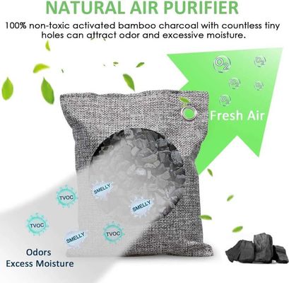 OEM Odor Absorbing 4Pack x 200g Activated Charcoal Air Purifying Bags Bamboo Charcoal