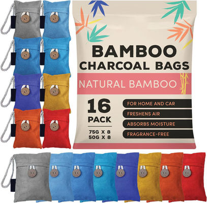 8x50g and 8x75g Bamboo Charcoal Air Purifying Bag for Fragrance-Free Air Purification