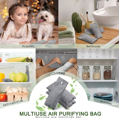 75g Activated Bamboo Charcoal Air Purifying Bag for Eliminating Refrigerator Odors