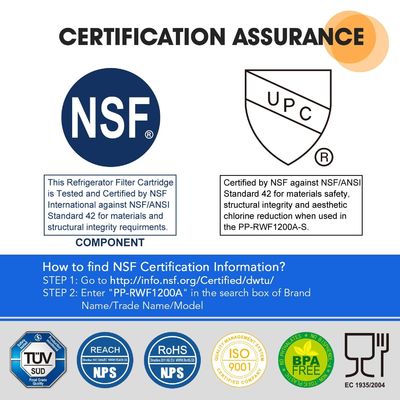 Household Refrigeration Water Filters 4 Compatible Replacement NSF42/NSF53 Certified