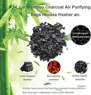 Solid Bamboo Charcoal Air Freshener Bag for Refrigerator Deodorizing 500g*4 Pack