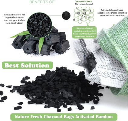 Natural Air Purification with Activated Bamboo Charcoal Bags OEM and MSDS Certified