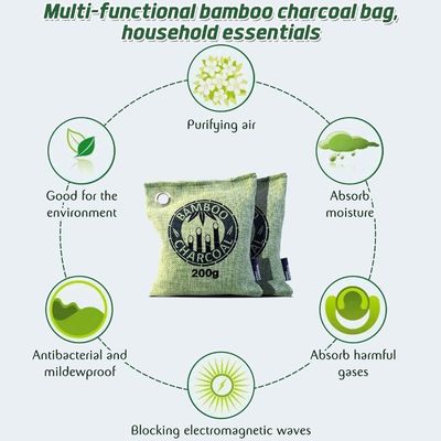 Bamboo Charcoal Air Purifying Bag for Fridge Moisture Elimination MSDS Certified