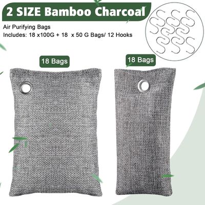 36 Pack Activated Bamboo Charcoal Air Purifying Bag for Car and Shoe Freshen Up Your Space