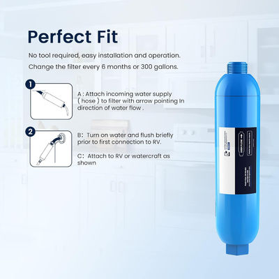 NSF Certified Marine Water Filter with 1 Flexible Hose Protector 3-Month Filter Life