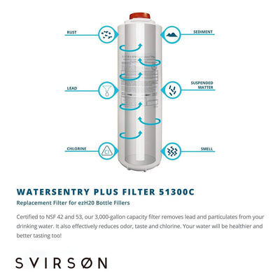 Removes Bacteria and Chlorine Household Water Filter for 51300C Refrigerator Models