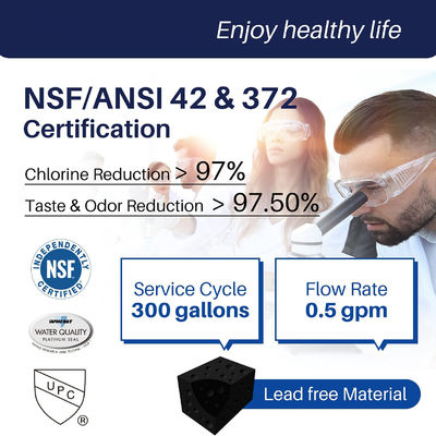 NSF42/NSF53 Certified G E XWFE Refrigerator Water Filter WR17X30702 Ozone Purifier